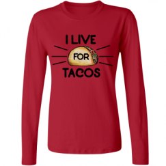 Ladies Relaxed Fit Basic Long Sleeve Tee