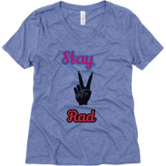 Ladies Relaxed Fit Super Soft Triblend V-Neck Tee