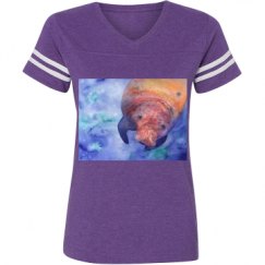 Ladies Relaxed Fit Vintage Sports Tee