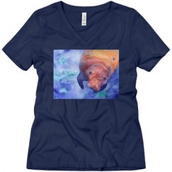 Ladies Relaxed Fit V-Neck Tee