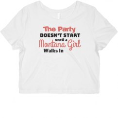 Ladies Slim Fit Crop Top Tee