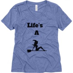 Ladies Relaxed Fit Super Soft Triblend V-Neck Tee