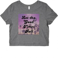 Ladies Slim Fit Crop Top Tee