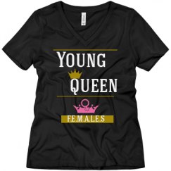 Ladies Relaxed Fit V-Neck Tee