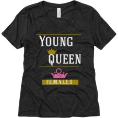 Ladies Relaxed Fit Super Soft Triblend V-Neck Tee