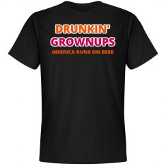 DRUNKIN' GROWNUPS MEN'S TEE