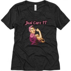 Ladies Relaxed Fit Super Soft Triblend V-Neck Tee