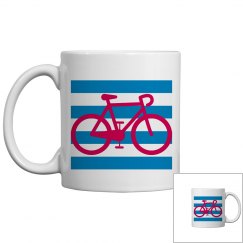 Striped Bicycle Mug