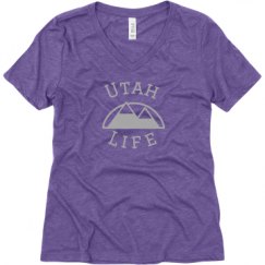 Ladies Relaxed Fit Super Soft Triblend V-Neck Tee