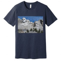 Black tee with Mount Rushmore