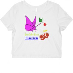 Ladies Slim Fit Crop Top Tee