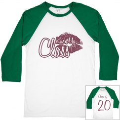 Kiss My Class Raglan Crop Top