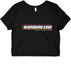 rainbow line crop top