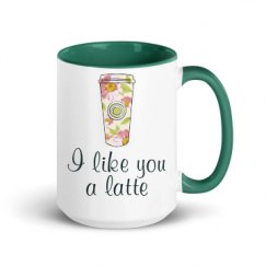 15oz Ceramic Mug with Color Inside