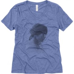 Ladies Relaxed Fit Super Soft Triblend V-Neck Tee