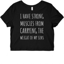 Ladies Slim Fit Crop Top Tee