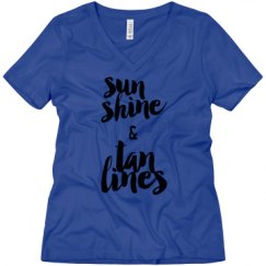 Ladies Relaxed Fit V-Neck Tee