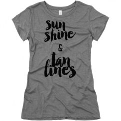 Ladies Slim Fit Super Soft Triblend Tee