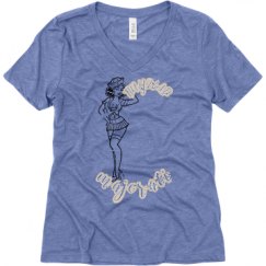 Ladies Relaxed Fit Super Soft Triblend V-Neck Tee