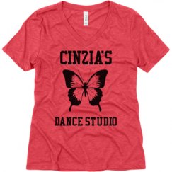 Ladies Relaxed Fit Super Soft Triblend V-Neck Tee