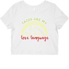 Ladies Slim Fit Crop Top Tee