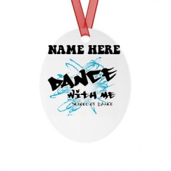 Metal Oval Christmas Ornament