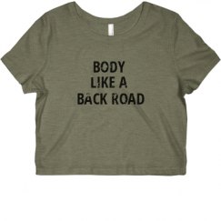 Ladies Slim Fit Crop Top Tee