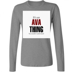 Ladies Relaxed Fit Basic Long Sleeve Tee