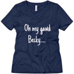 Ladies Relaxed Fit V-Neck Tee