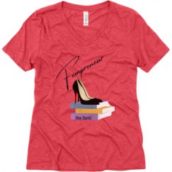 Ladies Relaxed Fit Super Soft Triblend V-Neck Tee