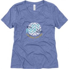 Ladies Relaxed Fit Super Soft Triblend V-Neck Tee