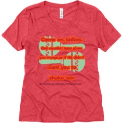 Ladies Relaxed Fit Super Soft Triblend V-Neck Tee