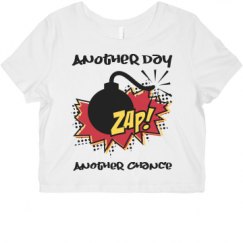 Ladies Slim Fit Crop Top Tee