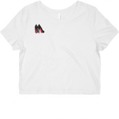 Ladies Slim Fit Crop Top Tee