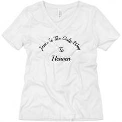 Ladies Relaxed Fit V-Neck Tee