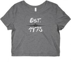 Ladies Slim Fit Crop Top Tee