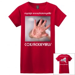 Coxsackie Virus Red Ladies Relaxed T-Shirt