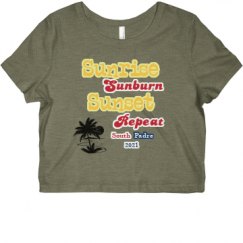 Ladies Slim Fit Crop Top Tee