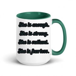 15oz Ceramic Mug with Color Inside