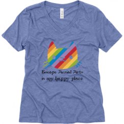 Ladies Relaxed Fit Super Soft Triblend V-Neck Tee