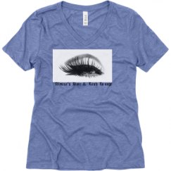Ladies Relaxed Fit Super Soft Triblend V-Neck Tee