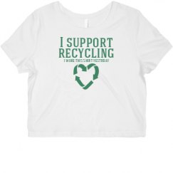 Ladies Slim Fit Crop Top Tee