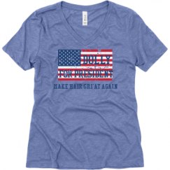 Ladies Relaxed Fit Super Soft Triblend V-Neck Tee