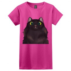 Black Cat with Green Eyes