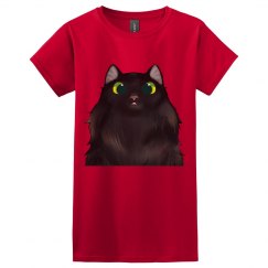 Black Cat with Green Eyes