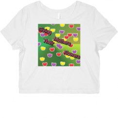 Ladies Slim Fit Crop Top Tee