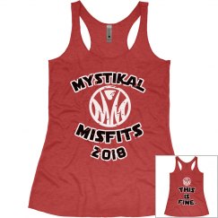 Misfits 2018 This is Fine red tank font