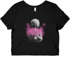 Ladies Slim Fit Crop Top Tee