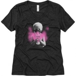 Ladies Relaxed Fit Super Soft Triblend V-Neck Tee