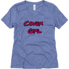 Ladies Relaxed Fit Super Soft Triblend V-Neck Tee